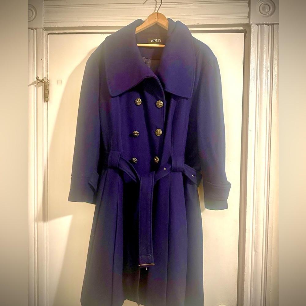 Gorgeous Deep Purple Plus Size Trench Coat